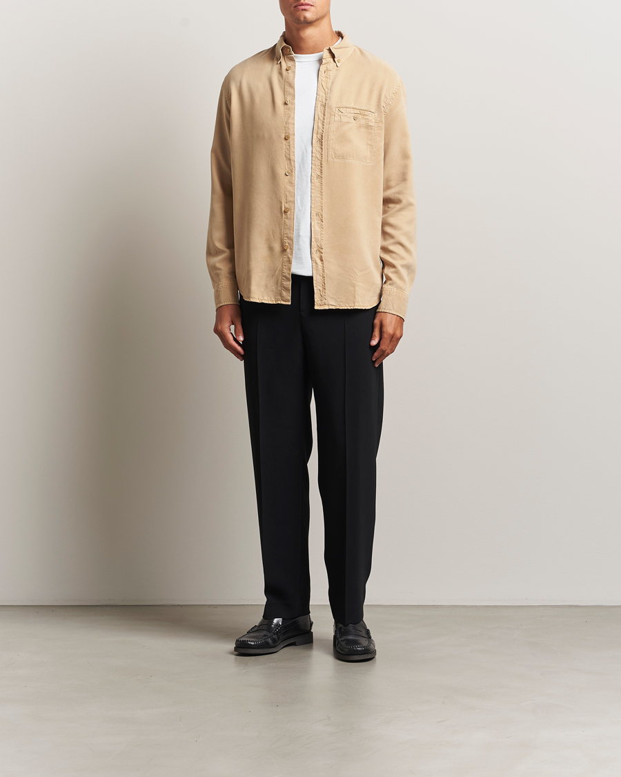 Heren | Overhemden | Filippa K | Zachary Lyocell Shirt Latte Beige