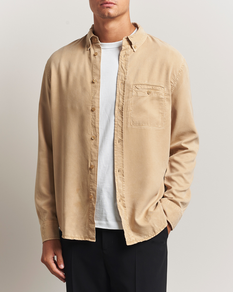 Heren | Overhemden | Filippa K | Zachary Lyocell Shirt Latte Beige