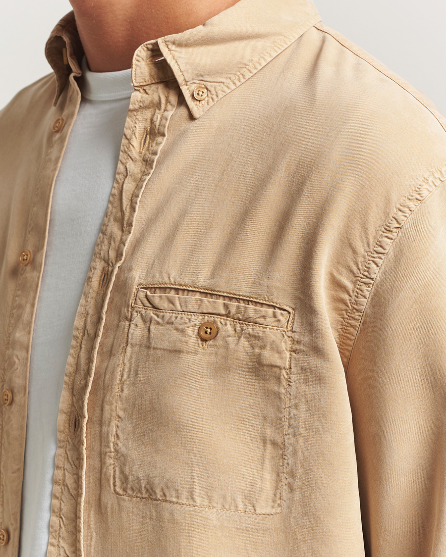 Heren | Overhemden | Filippa K | Zachary Lyocell Shirt Latte Beige