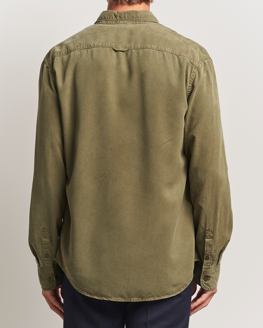 Heren | Overhemden | Filippa K | Zachary Lyocell Shirt Dark Olive