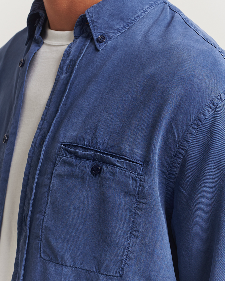 Heren | Overhemden | Filippa K | Zachary Lyocell Shirt Royal Navy