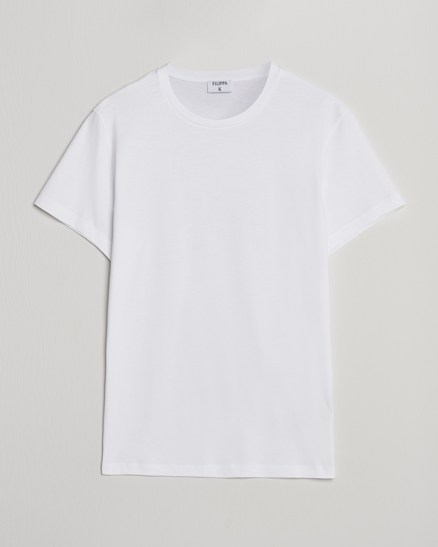 Heren | T-shirts | Filippa K | Lightweight Cotton Crew Neck T-Shirt White