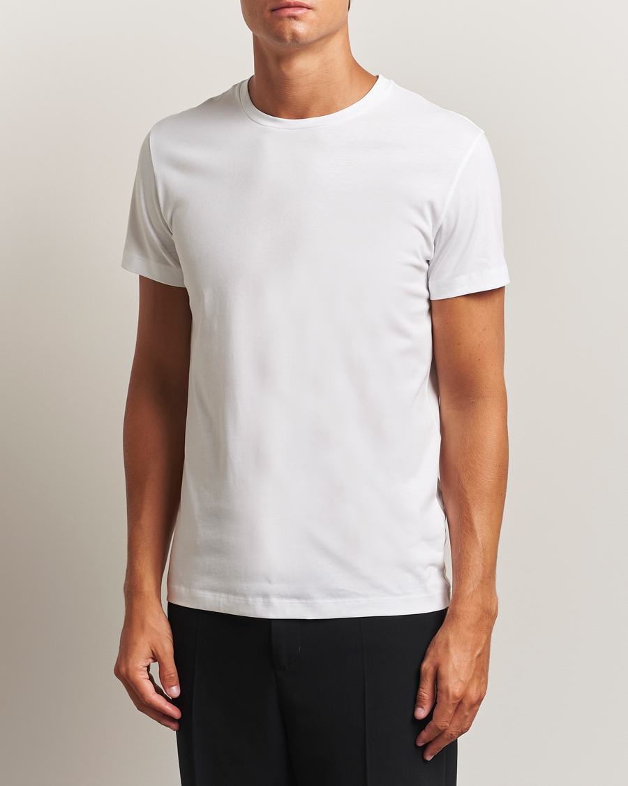 Heren | T-shirts | Filippa K | Lightweight Cotton Crew Neck T-Shirt White