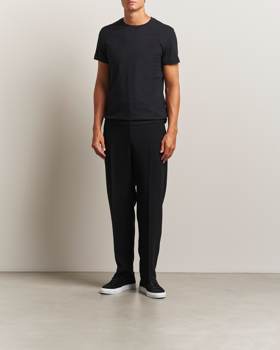 Heren | T-shirts | Filippa K | Lightweight Cotton Crew Neck T-Shirt Black