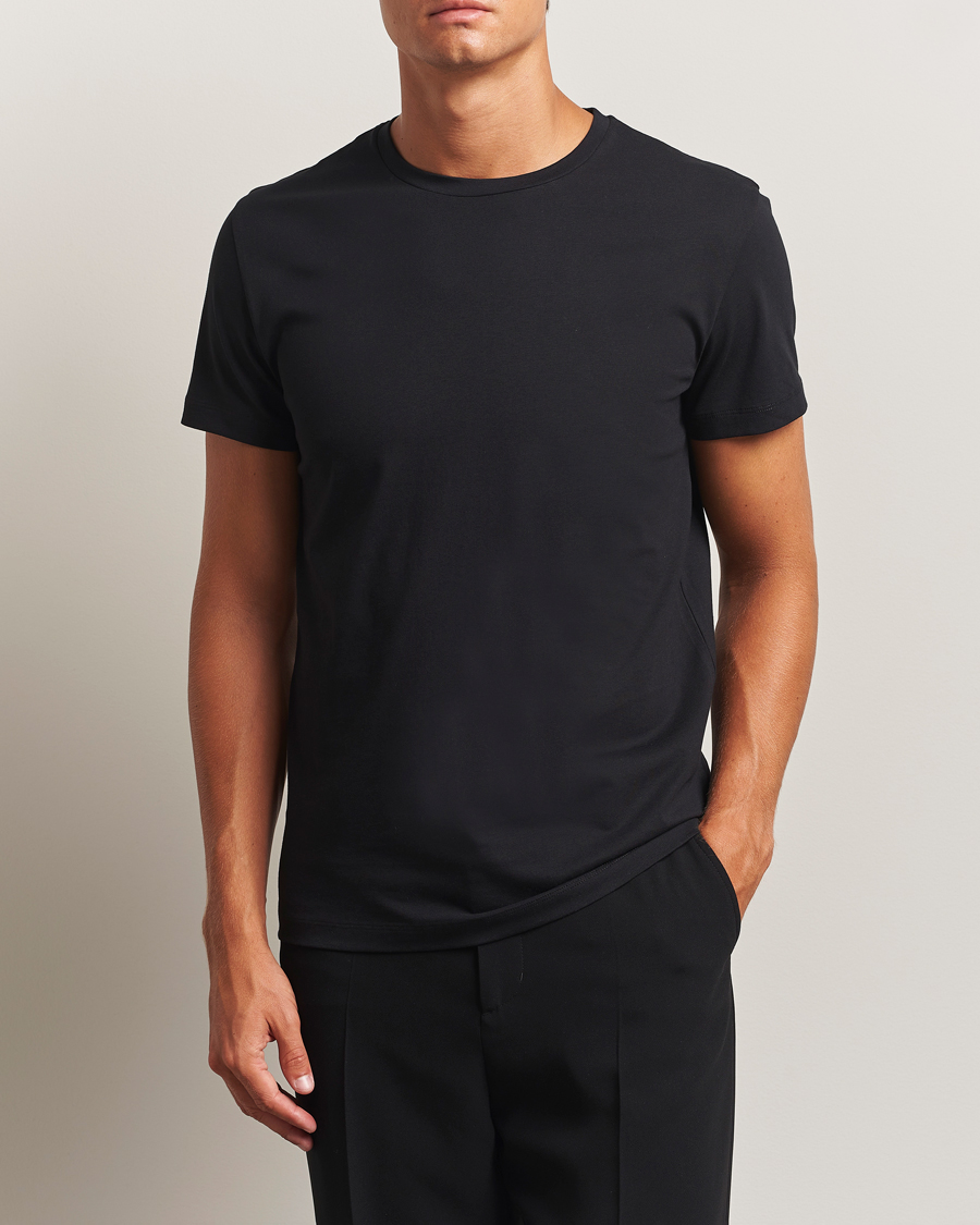 Heren | T-shirts | Filippa K | Lightweight Cotton Crew Neck T-Shirt Black