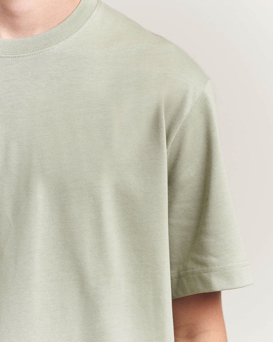Heren | T-shirts | Filippa K | Heavy Cotton Crew Neck T-Shirt Faded Green Grey