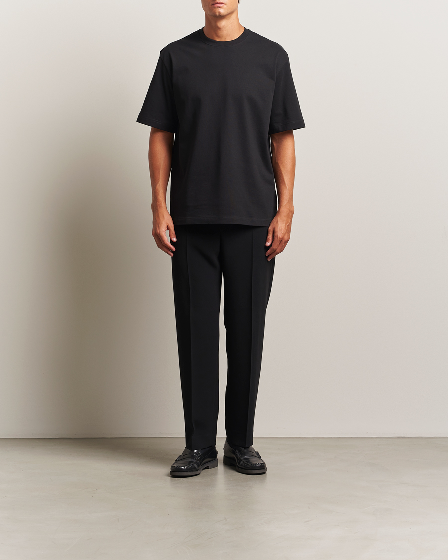 Heren | T-shirts | Filippa K | Heavy Cotton Crew Neck T-Shirt Black