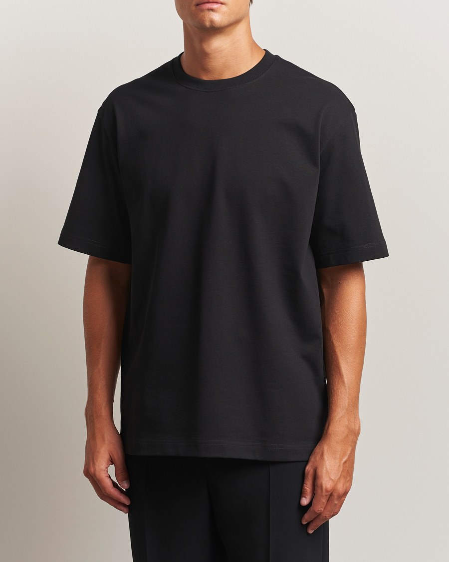 Heren | T-shirts | Filippa K | Heavy Cotton Crew Neck T-Shirt Black