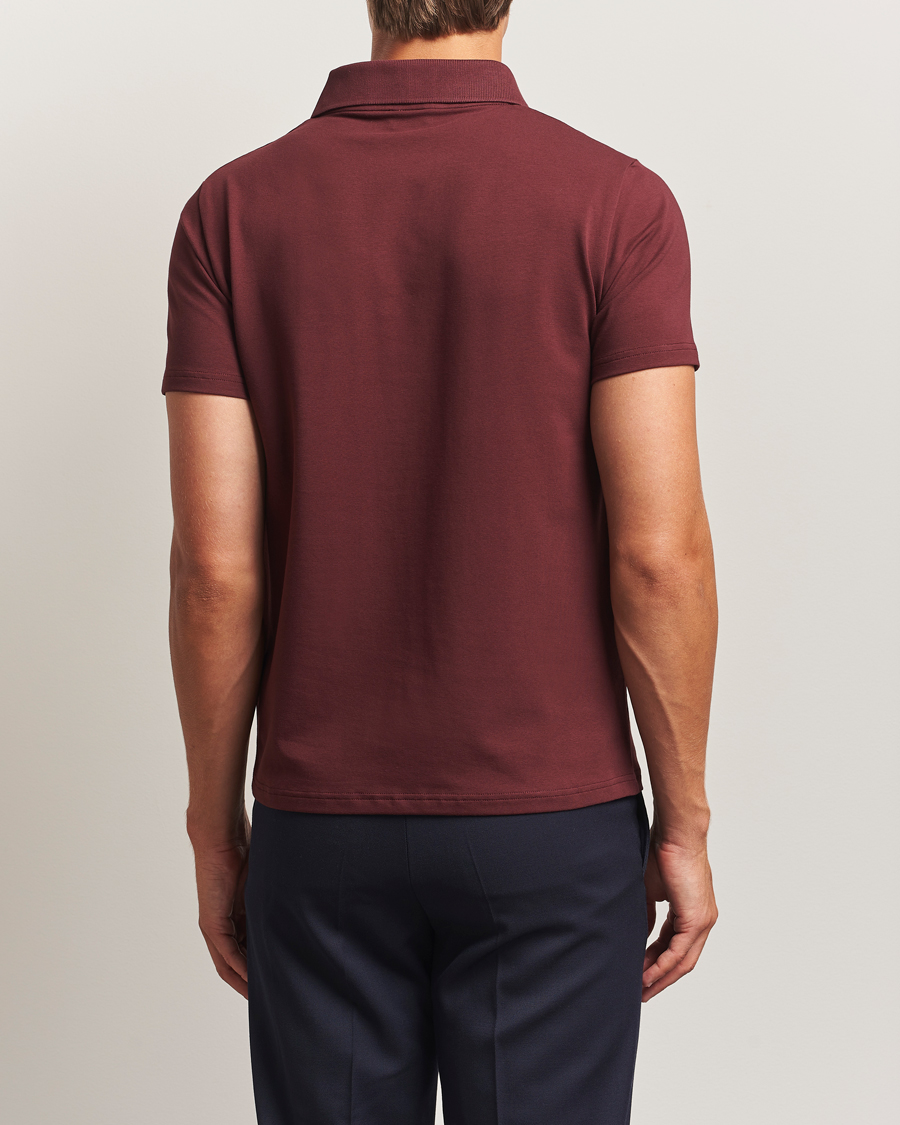 Heren | Polo's | Filippa K | Soft Lycra Polo T-Shirt Burgundy