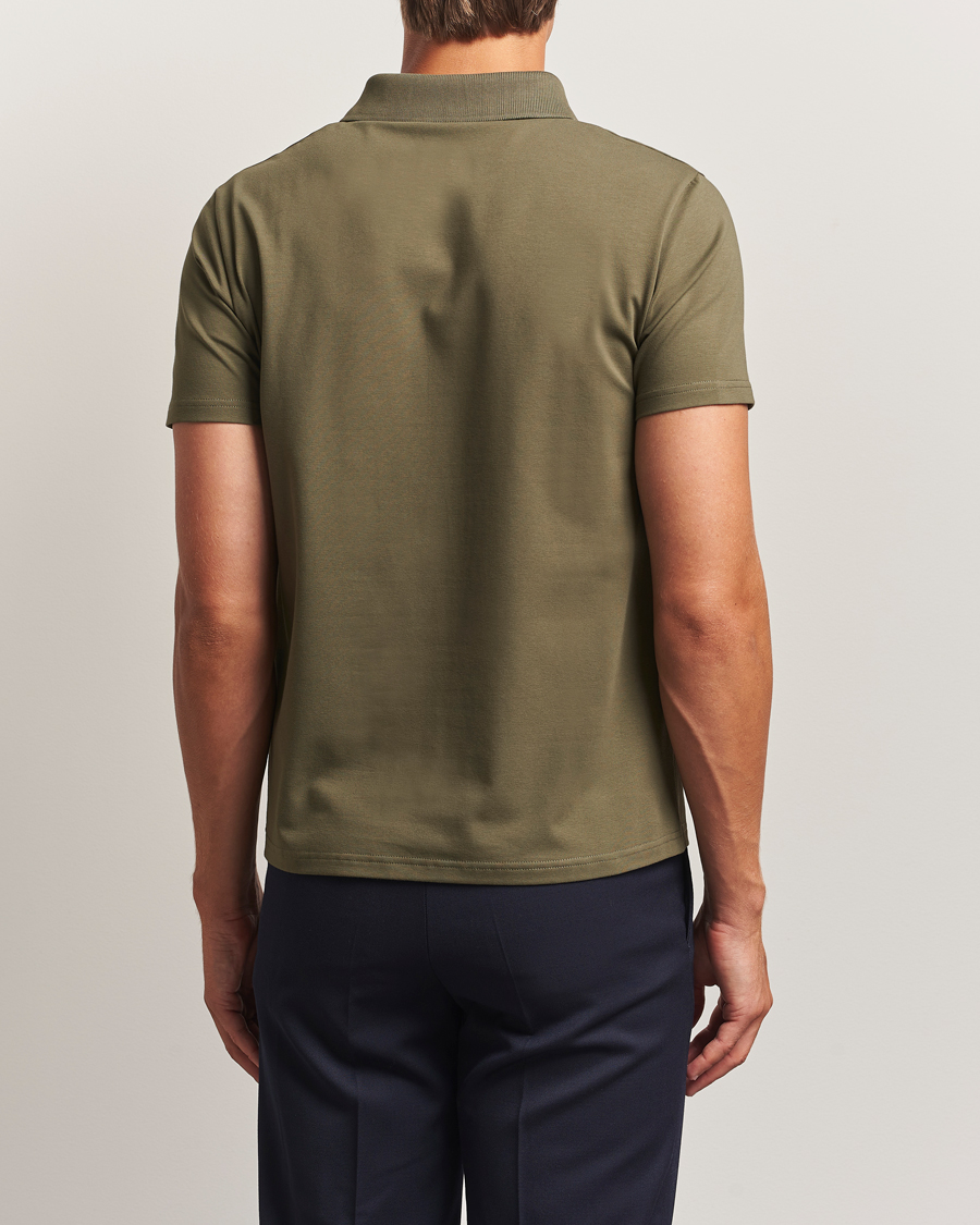 Heren | Polo's | Filippa K | Soft Lycra Polo T-Shirt Dark Olive