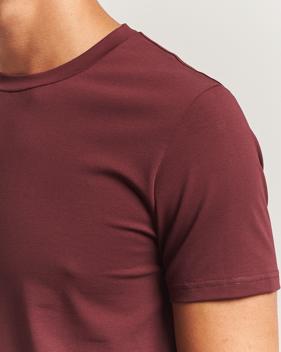 Heren | T-shirts | Filippa K | Soft Lycra T-Shirt Burgundy
