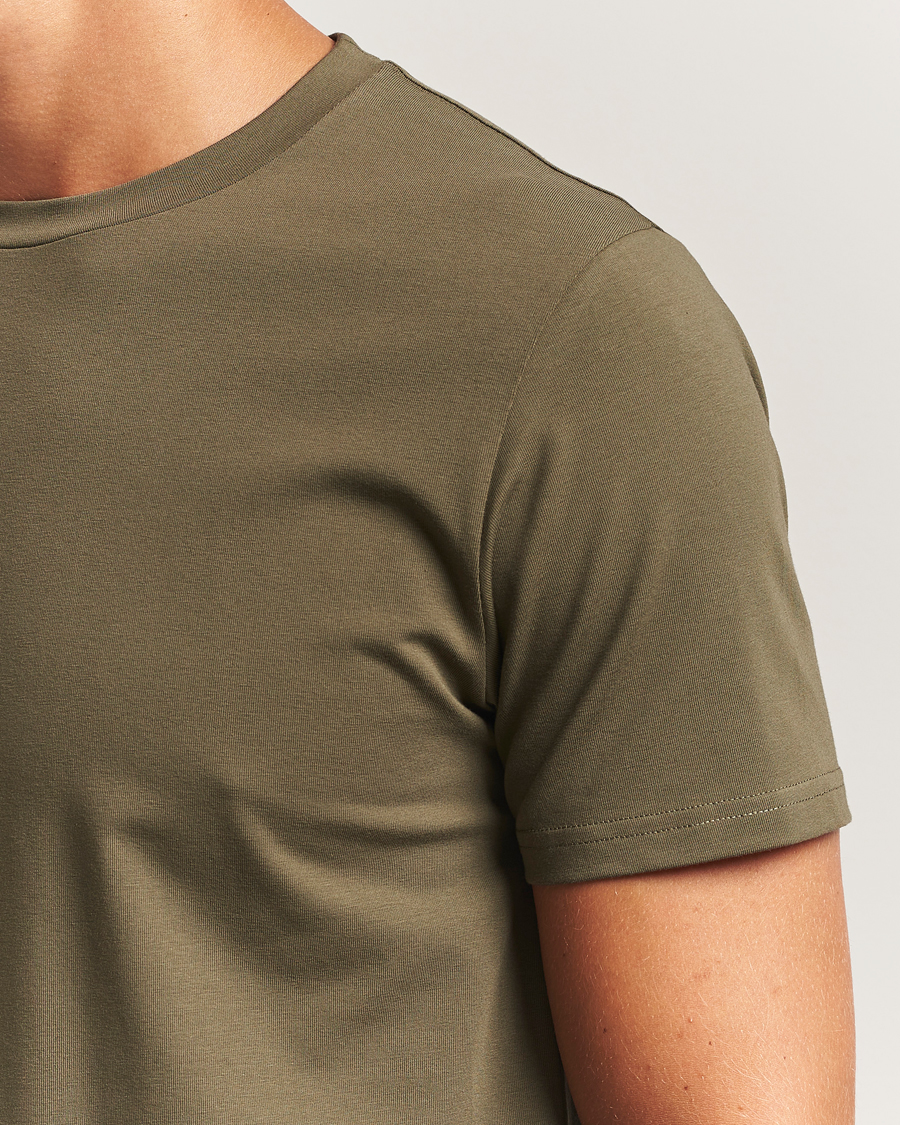 Heren | T-shirts | Filippa K | Soft Lycra T-Shirt Dark Olive