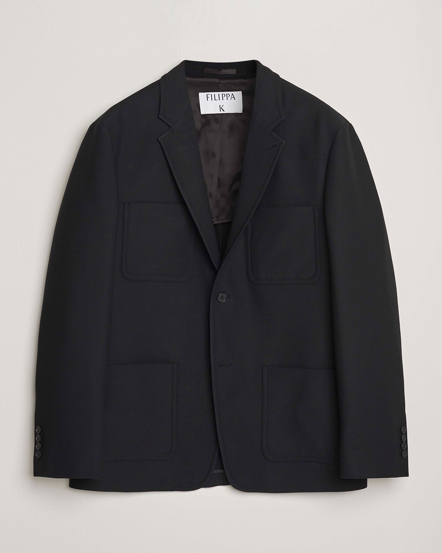 Heren | Blazers | Filippa K | Riley Wool Workwear Blazer Black