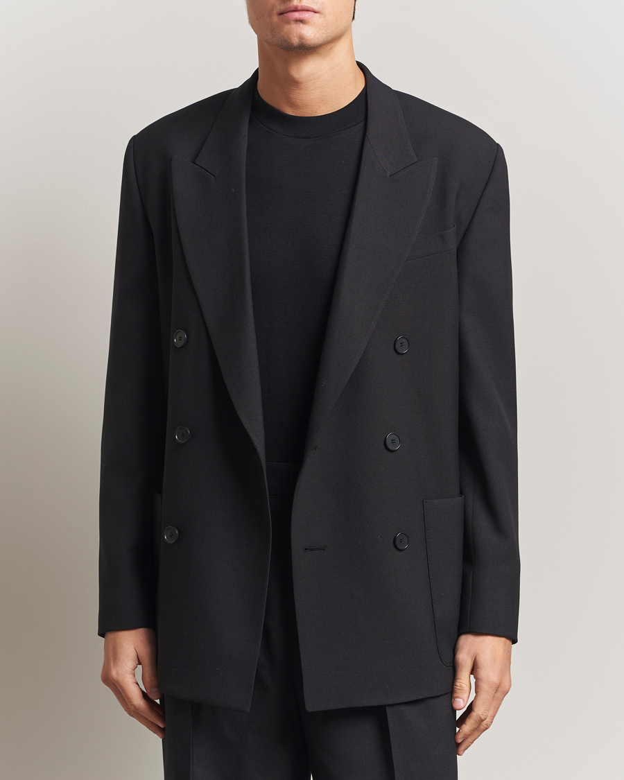 Heren | Blazers | Filippa K | Michael Wool Double Breasted Blazer Black