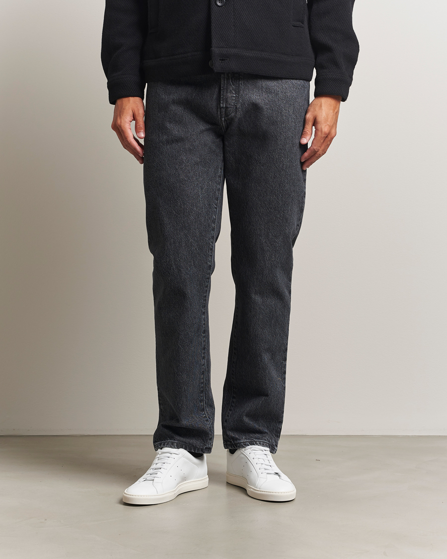 Heren | Jeans | Filippa K | Tapered Cropped Jeans Washed Black
