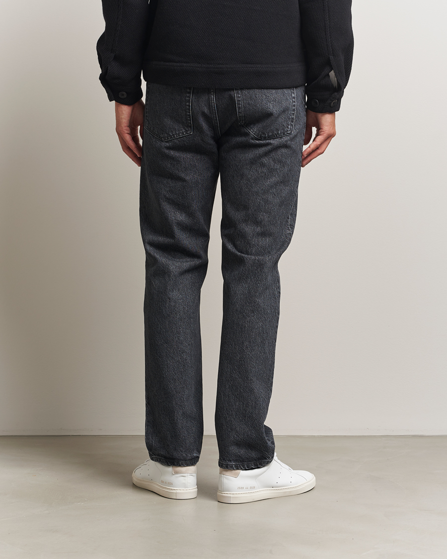 Heren | Jeans | Filippa K | Tapered Cropped Jeans Washed Black