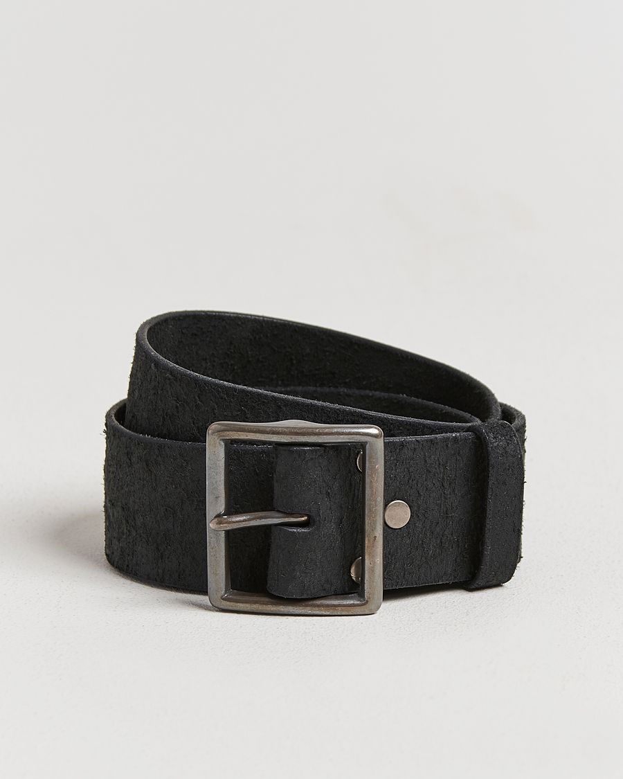 Heren | Riemen | RRL | Jones Tumbled Leather Belt Black