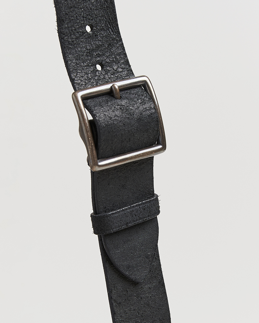 Heren | Riemen | RRL | Jones Tumbled Leather Belt Black