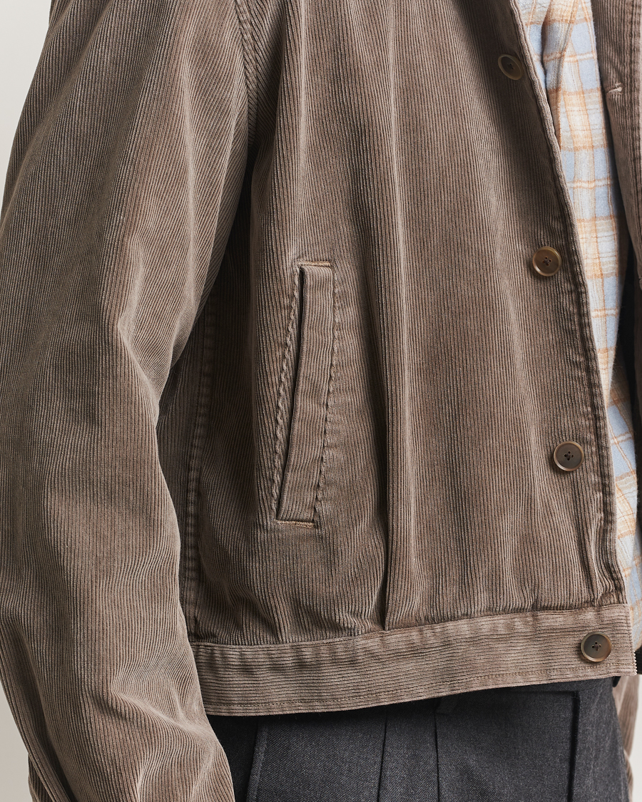 Heren | Jassen | Auralee | Corduroy Bomber Jacket Olive