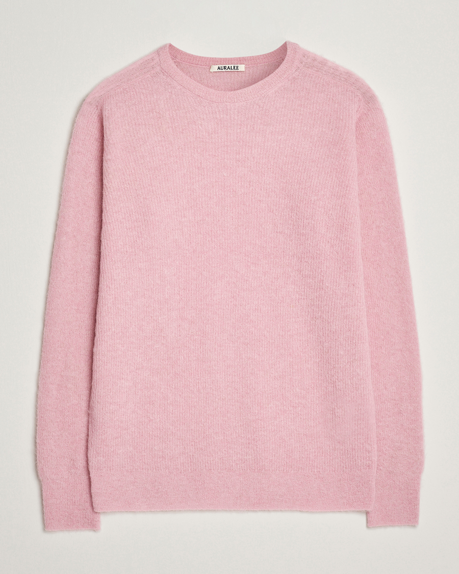 Heren | Truien | Auralee | Baby Alpaca Sweater Pink