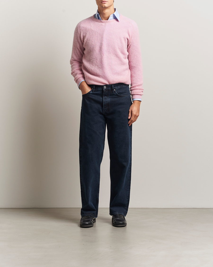 Heren | Truien | Auralee | Baby Alpaca Sweater Pink