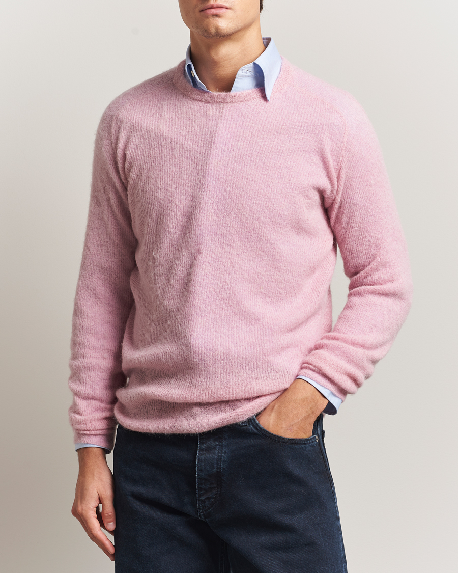 Heren | Truien | Auralee | Baby Alpaca Sweater Pink
