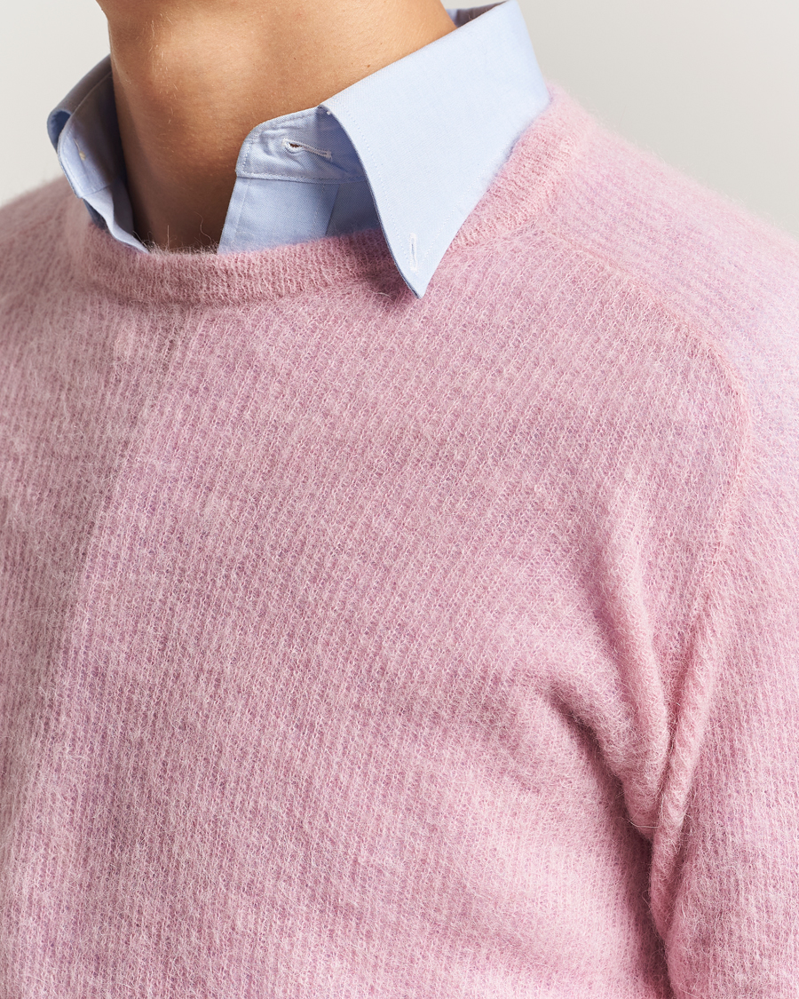 Heren | Truien | Auralee | Baby Alpaca Sweater Pink