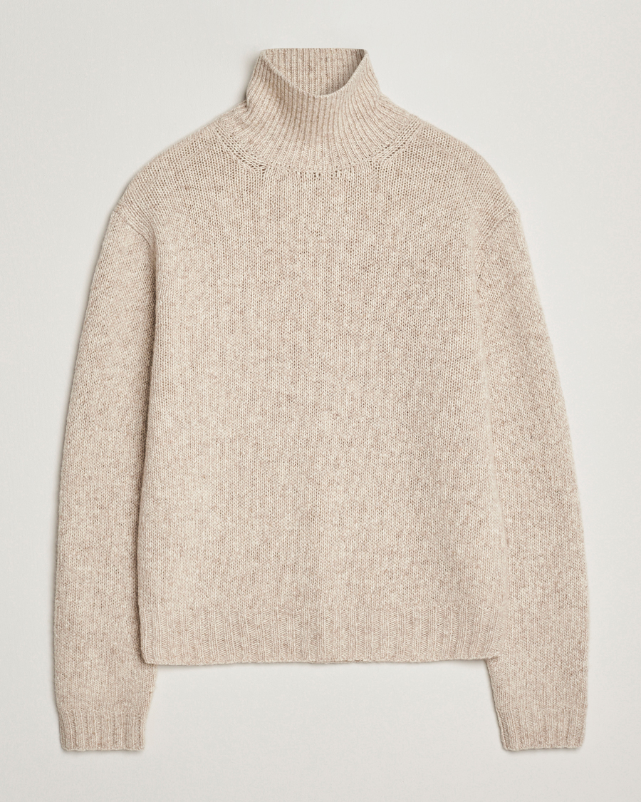 Heren | Truien | Auralee | Cashmere Melange Rollneck Beige