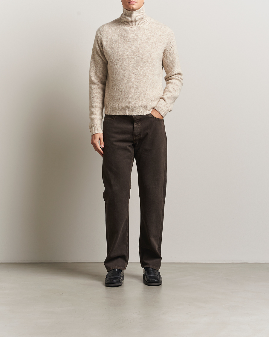 Heren | Truien | Auralee | Cashmere Melange Rollneck Beige