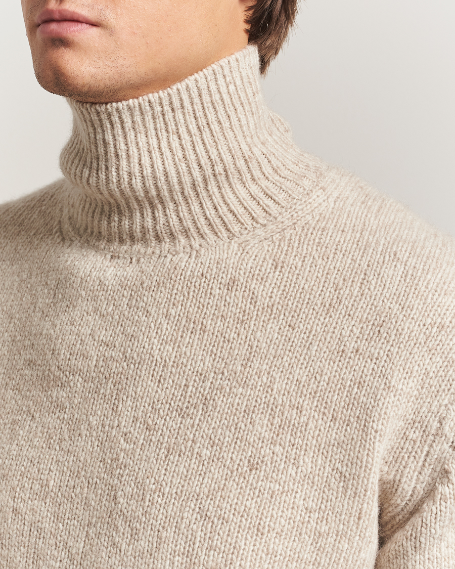 Heren | Truien | Auralee | Cashmere Melange Rollneck Beige