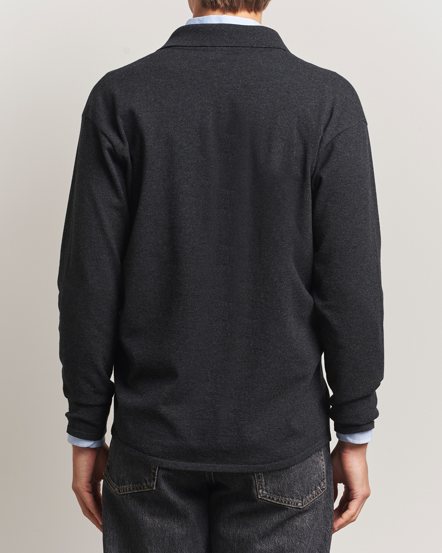 Heren | Truien | Auralee | Wool Knit Shirt Cardigan Charcoal