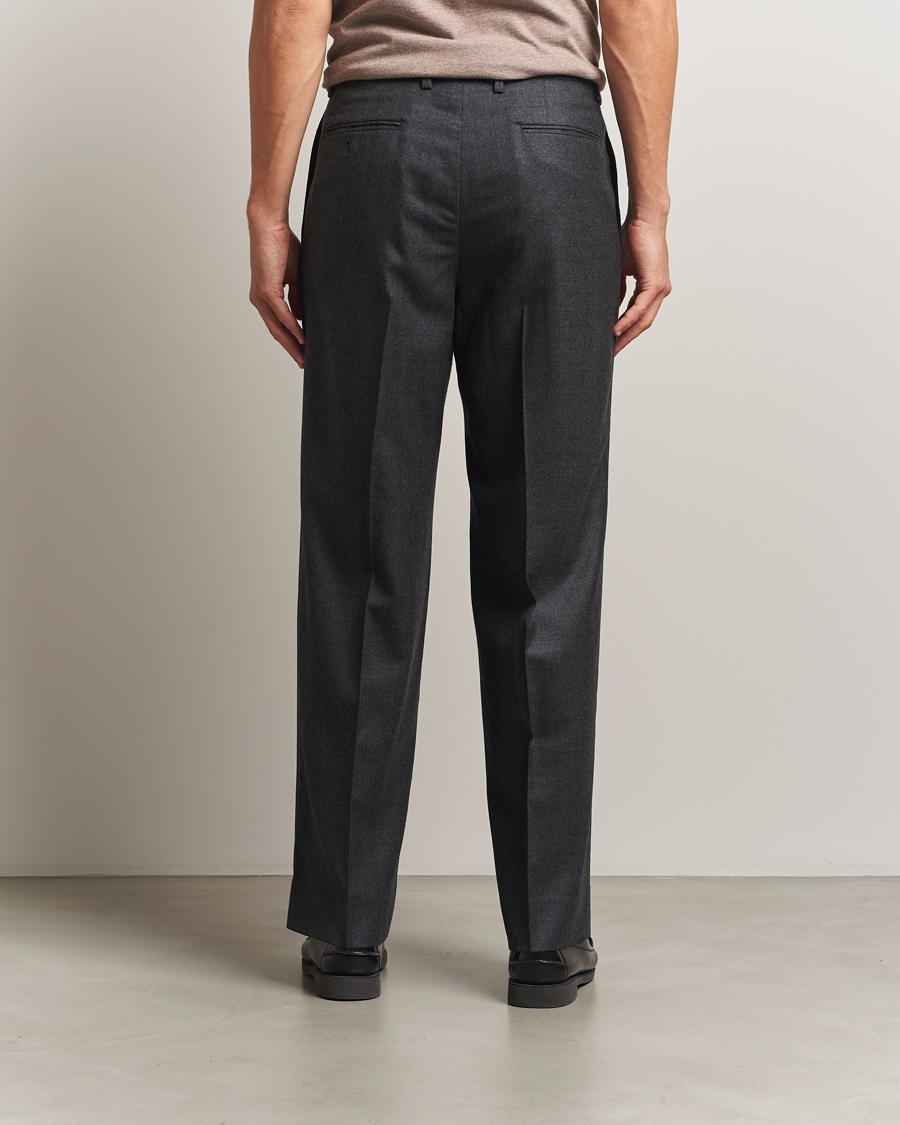 Heren | Broeken | Auralee | Superlight Flannel Slacks Charcoal