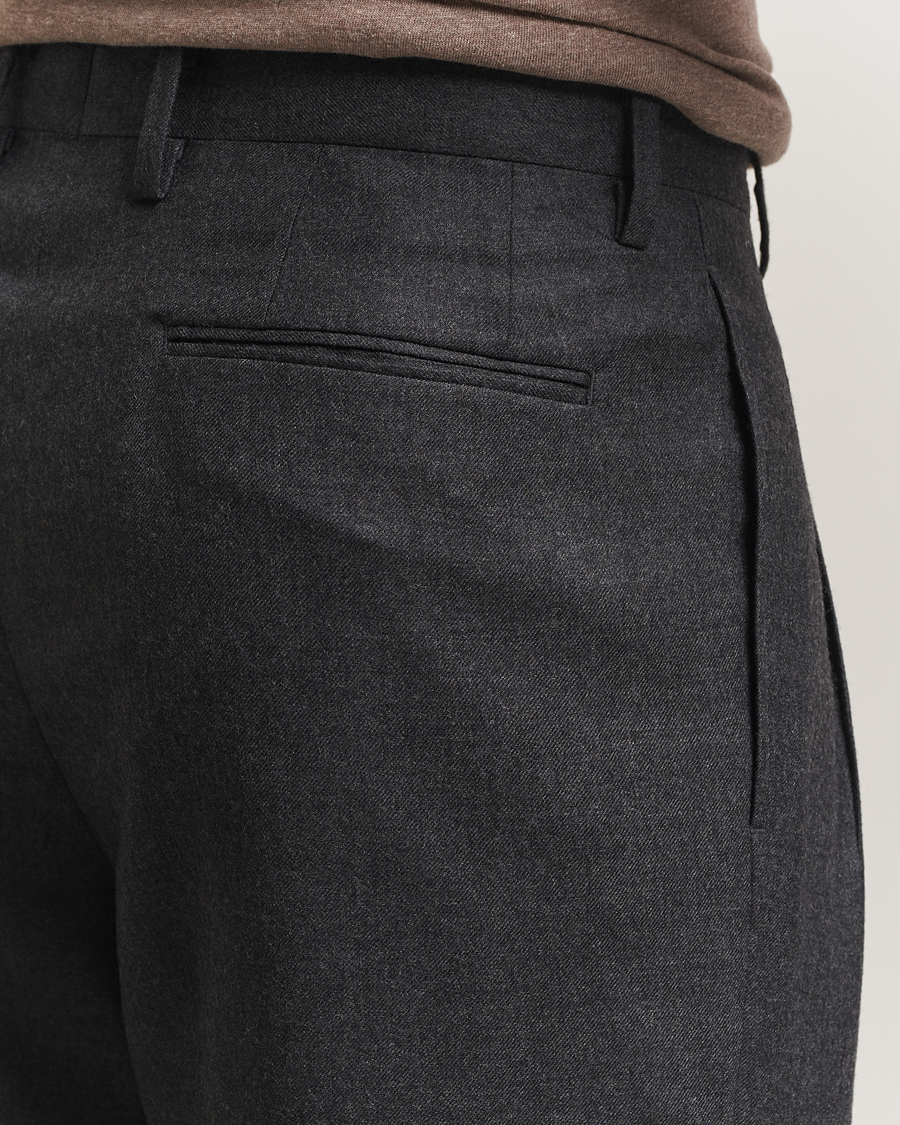 Heren | Broeken | Auralee | Superlight Flannel Slacks Charcoal