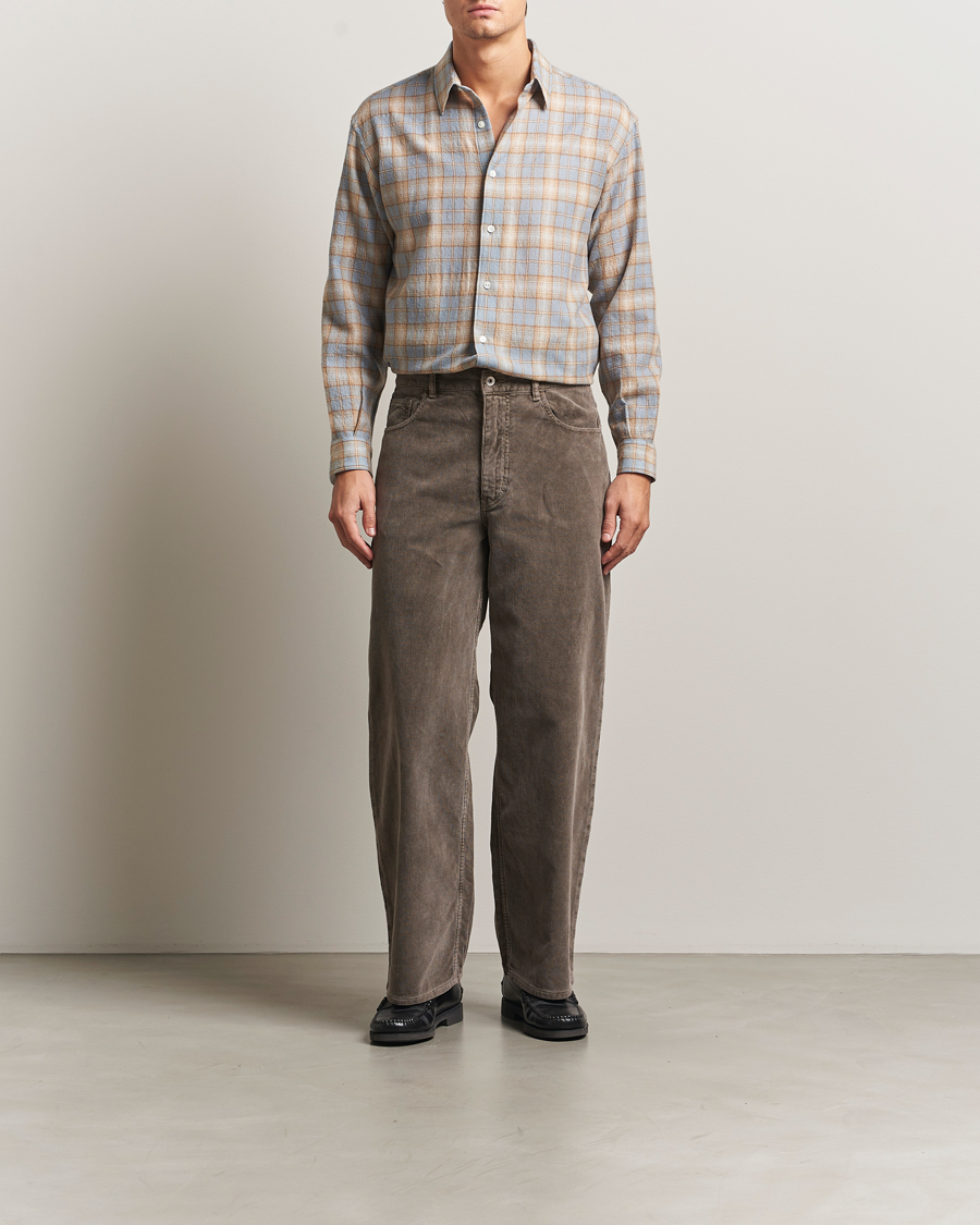 Heren | Broeken | Auralee | Dyed Corduroy 5-Pocket Pants Olive