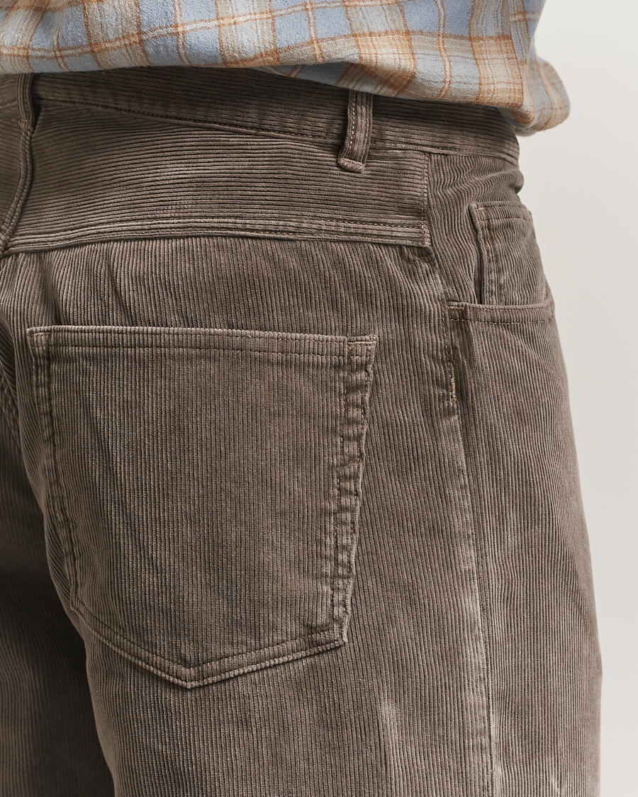 Heren | Broeken | Auralee | Dyed Corduroy 5-Pocket Pants Olive