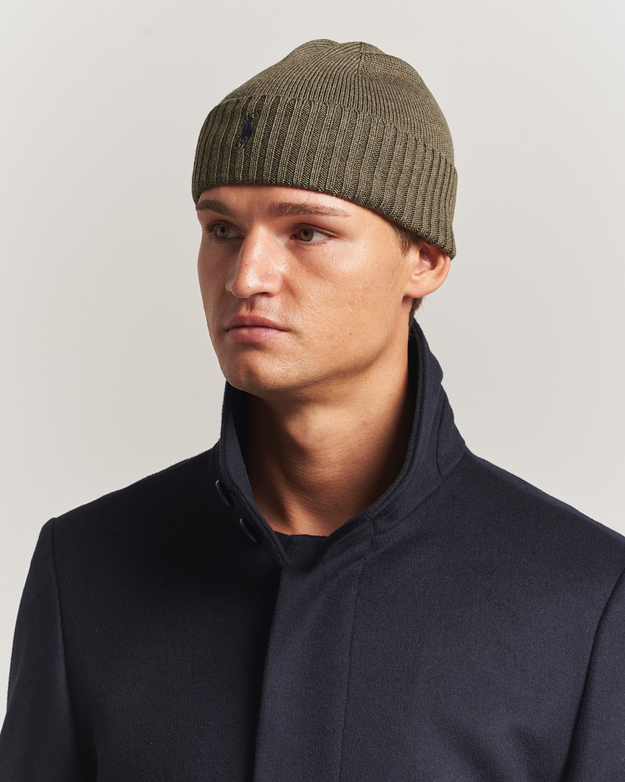 Heren | Mutsen | Polo Ralph Lauren | Merino Beanie Light Cargo Olive