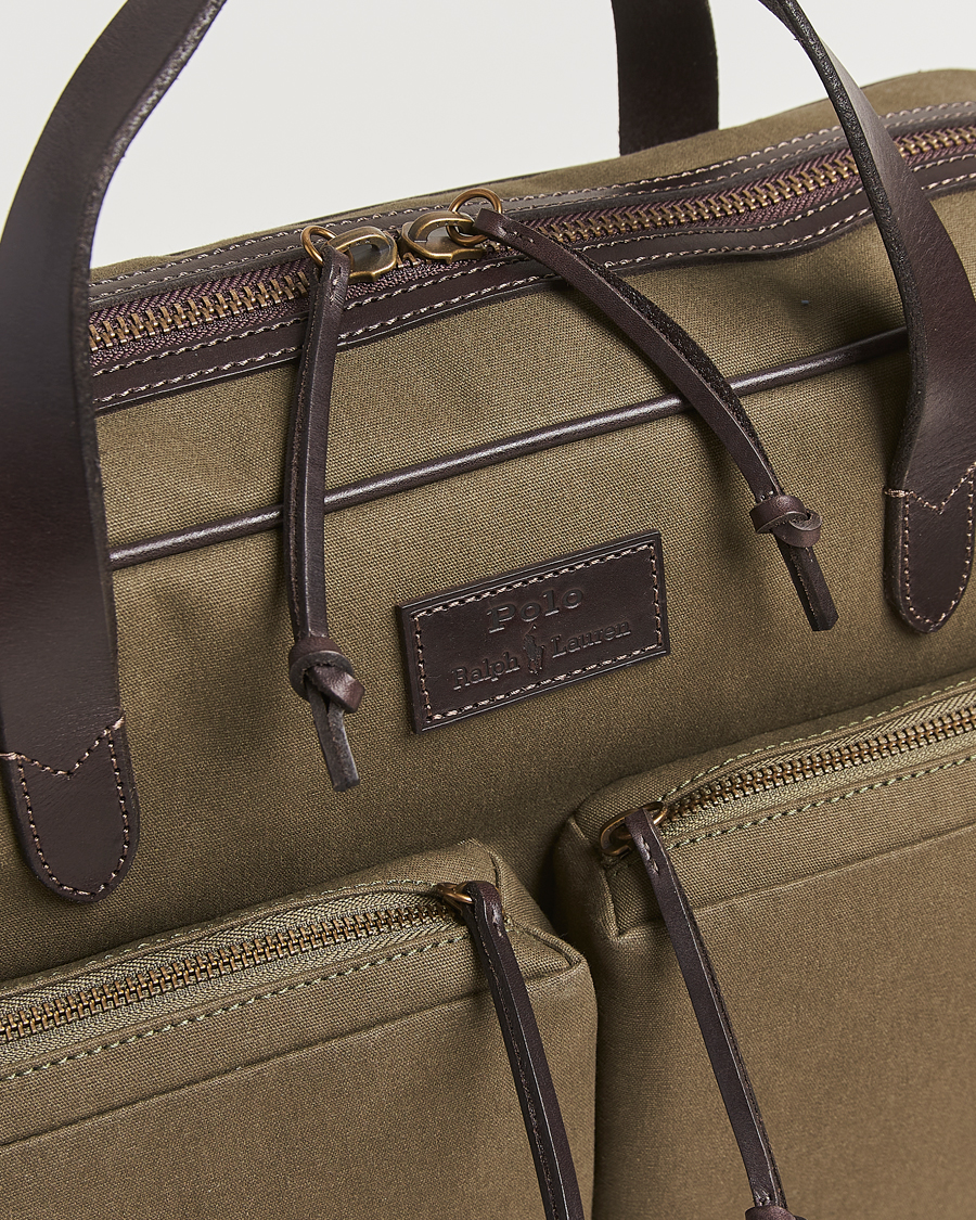 Heren | Tassen | Polo Ralph Lauren | Commuter Canvas Messenger Bag Defender Green/Brown