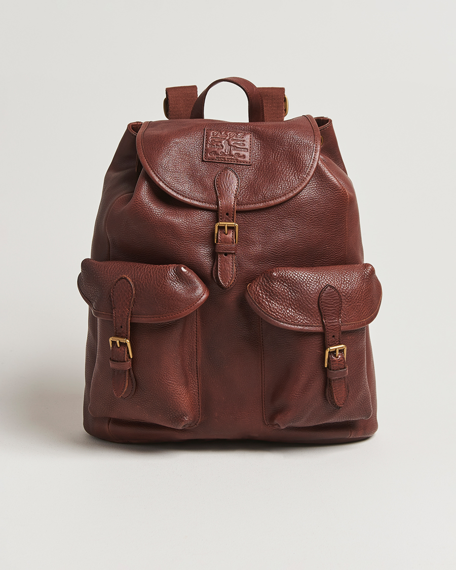 Heren | Tassen | Polo Ralph Lauren | Washed Heritage Leather Backpack British Tan