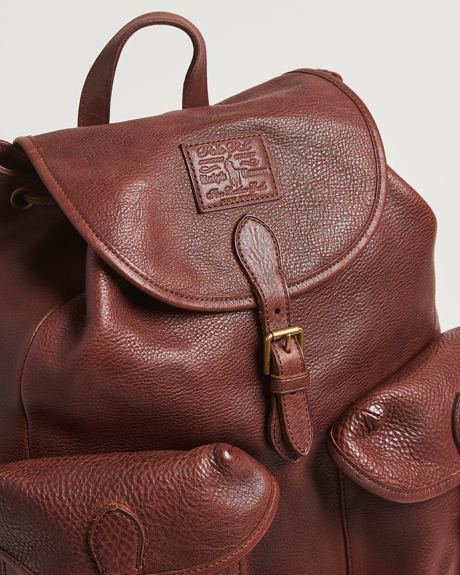 Heren | Tassen | Polo Ralph Lauren | Washed Heritage Leather Backpack British Tan