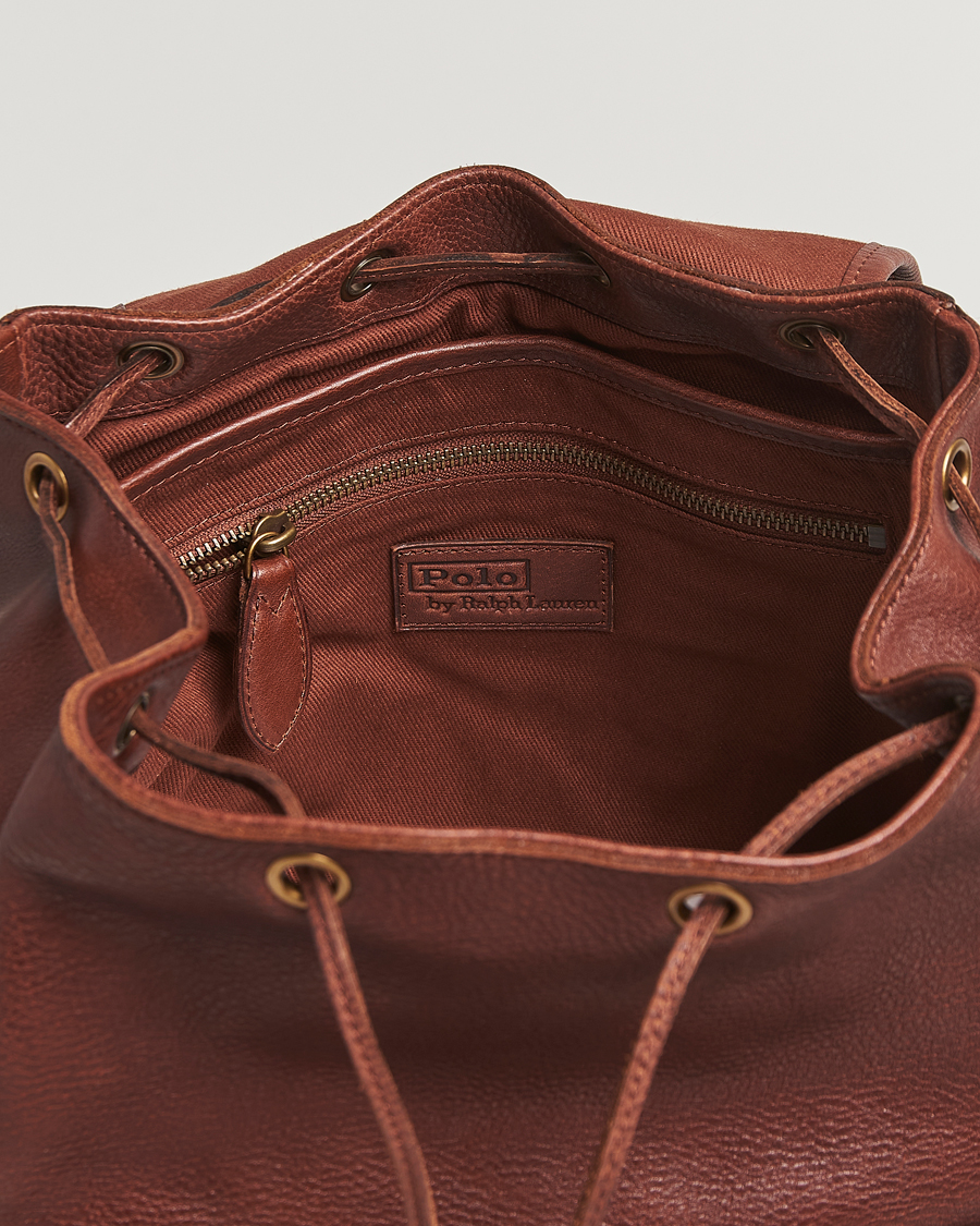 Heren | Tassen | Polo Ralph Lauren | Washed Heritage Leather Backpack British Tan