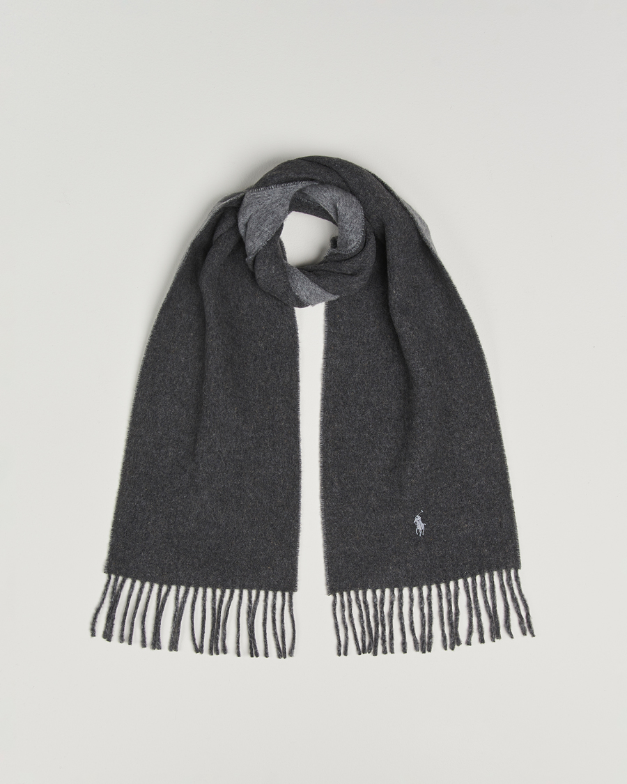 Heren | Sjaals | Polo Ralph Lauren | Reversible Wool Scarf Grey Heather