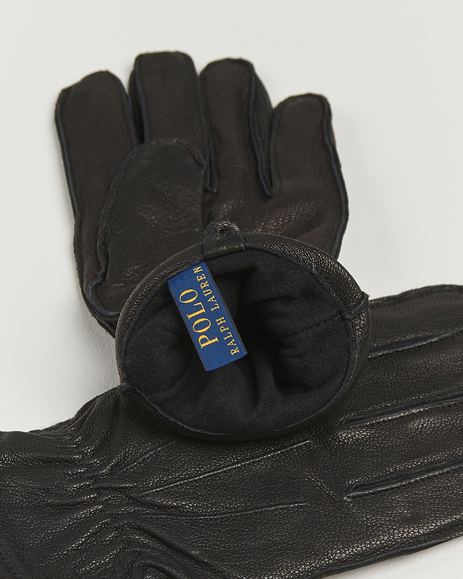 Heren | Polo Ralph Lauren Full Grain Leather Gloves Black | Polo Ralph Lauren | Full Grain Leather Gloves Black
