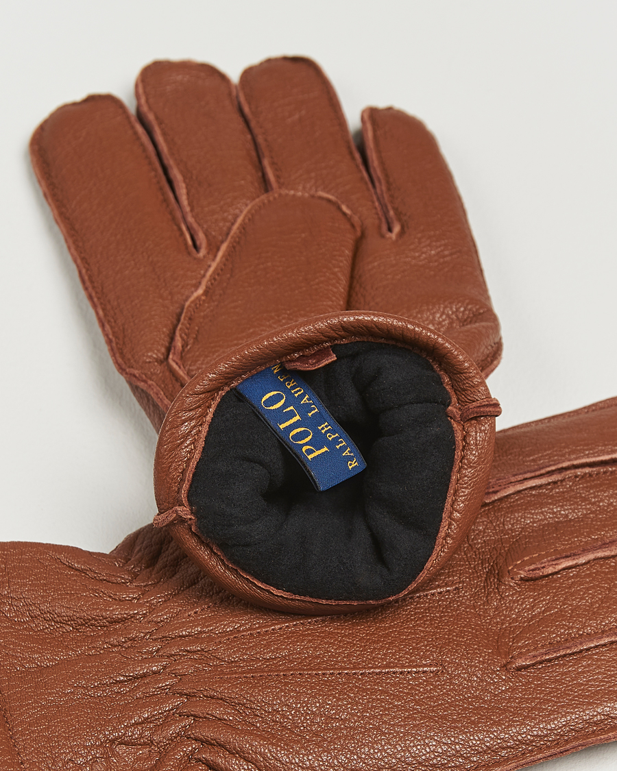 Heren | Handschoenen | Polo Ralph Lauren | Full Grain Leather Gloves Caramel