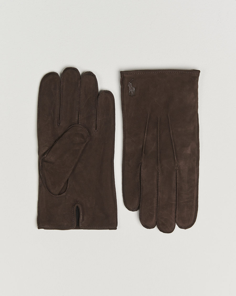 Heren | Handschoenen | Polo Ralph Lauren | Suede Gloves Dark Brown
