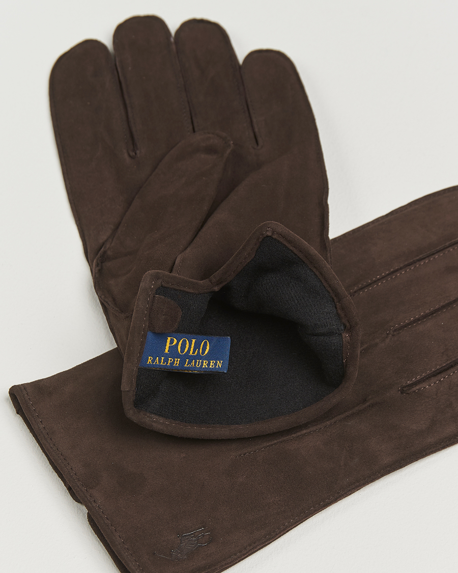 Heren | Handschoenen | Polo Ralph Lauren | Suede Gloves Dark Brown