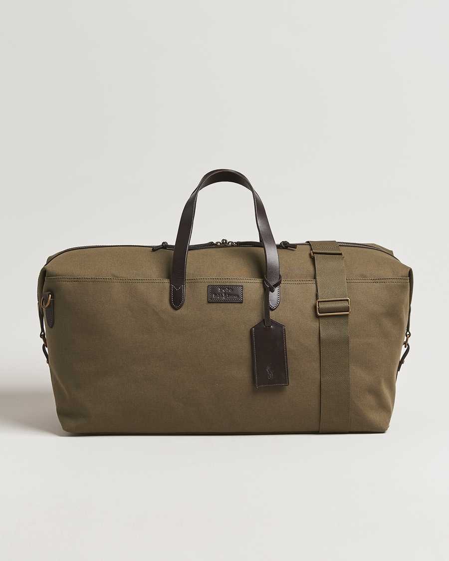 Heren | Tassen | Polo Ralph Lauren | Medium Canvas Duffle Bag Defender Green/Brown
