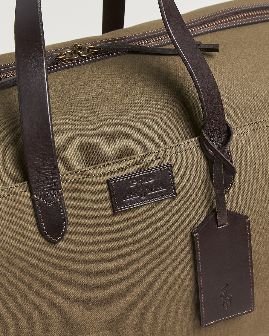 Heren | Tassen | Polo Ralph Lauren | Medium Canvas Duffle Bag Defender Green/Brown