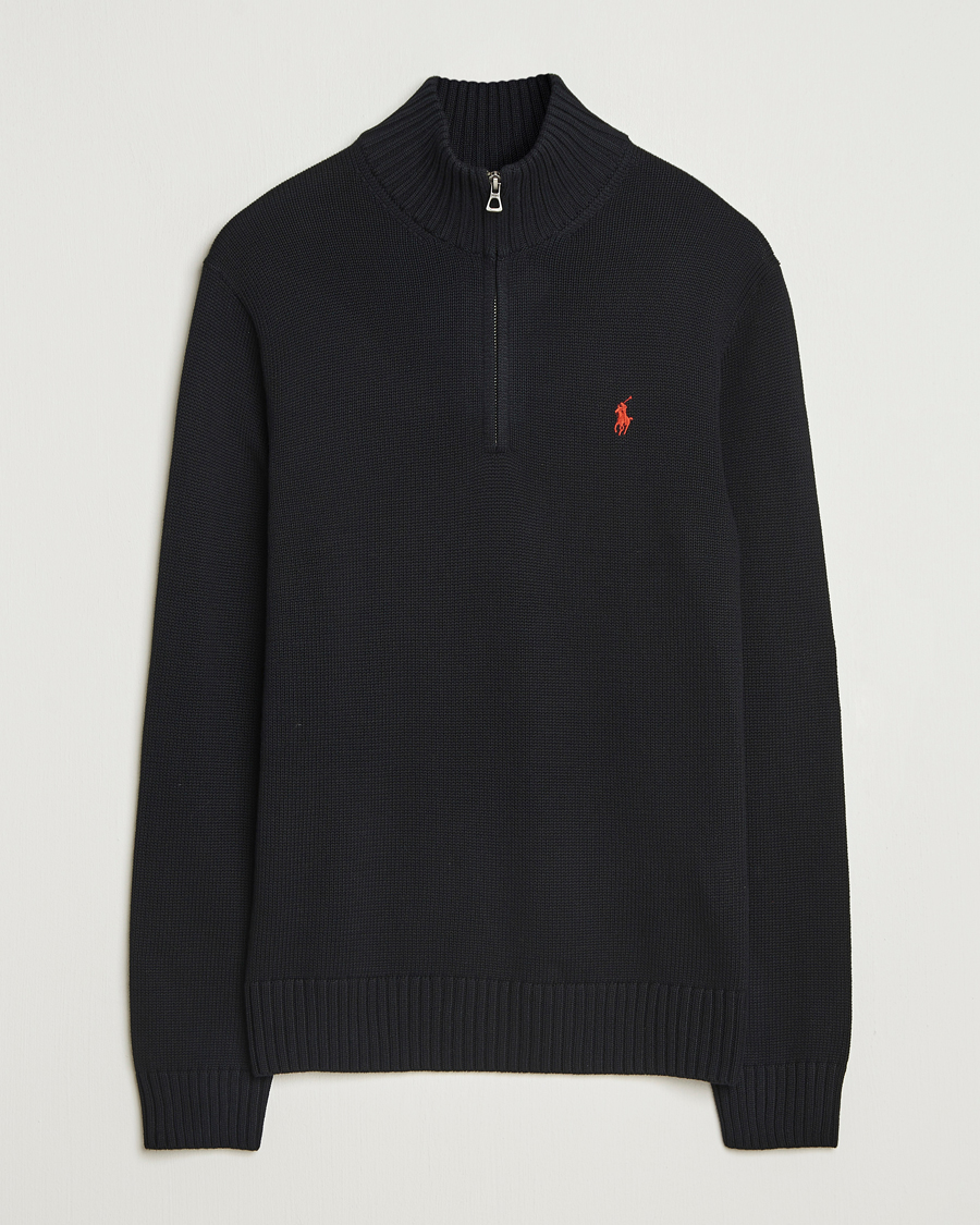 Heren | Truien | Polo Ralph Lauren | Cotton Pullover Half-Zip Polo Black