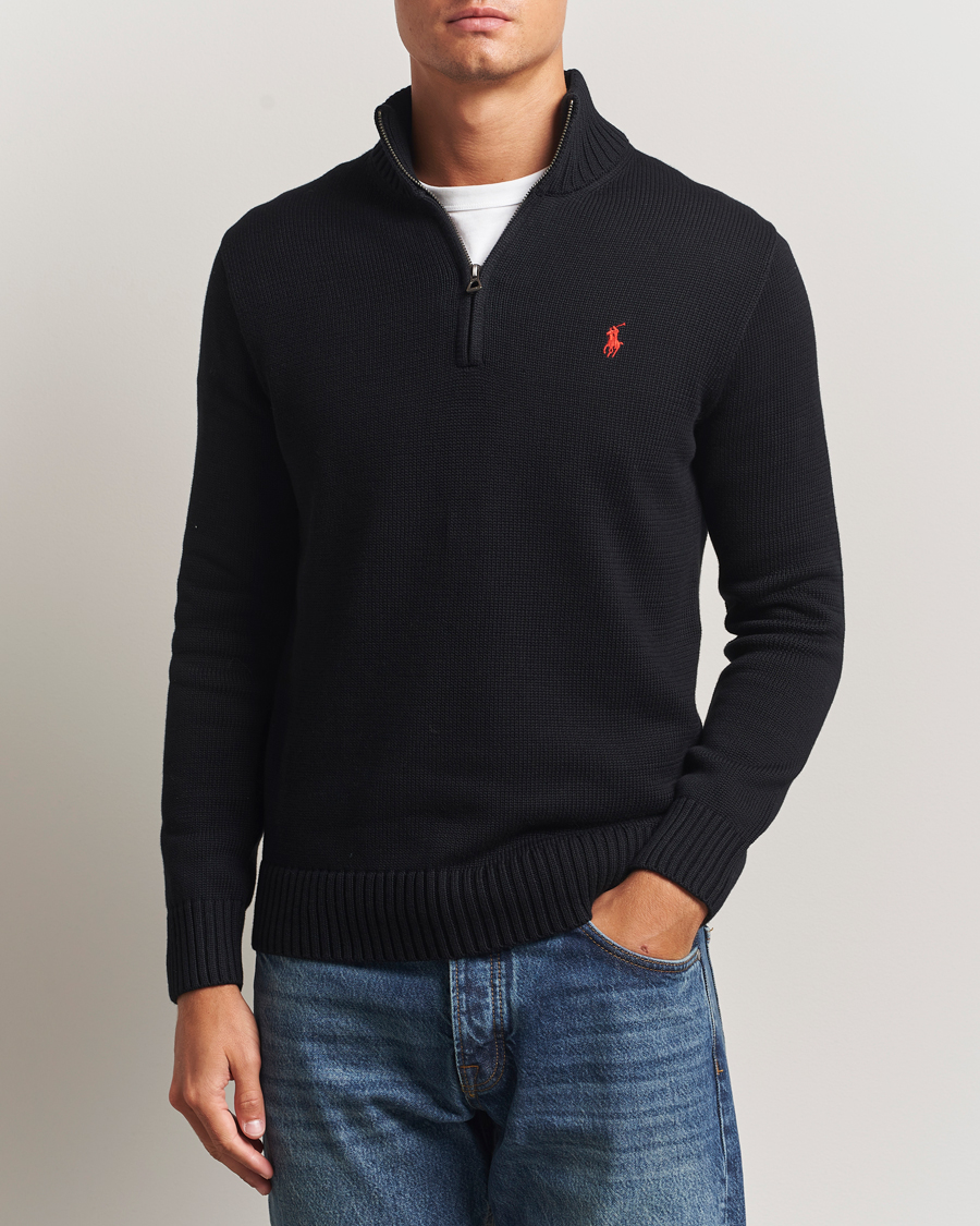 Heren | Truien | Polo Ralph Lauren | Cotton Pullover Half-Zip Polo Black