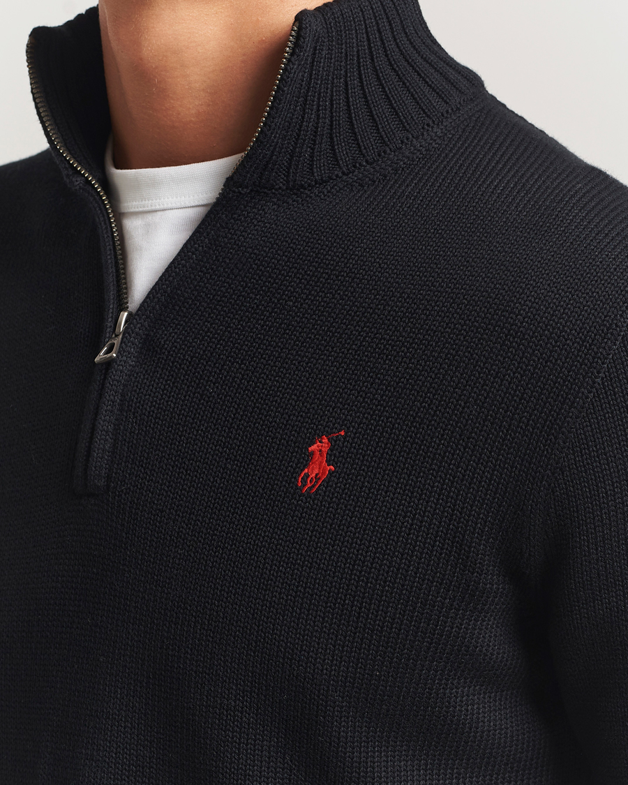 Heren | Truien | Polo Ralph Lauren | Cotton Pullover Half-Zip Polo Black